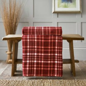 Snuggletouch 140cm x 180cm Tartan Merlot - Throw